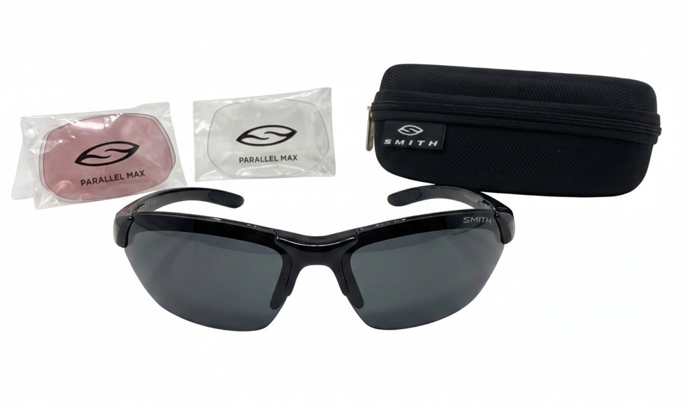 Smith Optics Parallel Max Polarized Sunglasses Interchangeable Lenses Case Blk